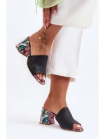 Dámské kožené lodičky na podpatku Lewski Shoes 3209/K Černé Dámské kožené lodičky na podpatku Lewski Shoes 3209/K Černé