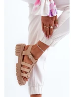 Dámské římské sandály béžové Rosarose