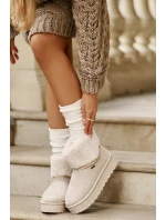 Sněhule na platformě s kožíškem Big Star OO274A107 Světle béžové Sněhule na platformě s kožíškem Big Star OO274A107 Světle béžové