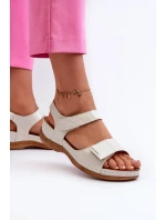 Pohodlné dámské sandály na suchý zip Silver Iphiope