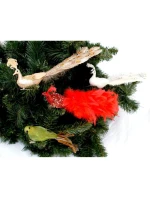 DEKORATIVNÍ PTÁČEK NA KLIPU CETKA ZELENÁ