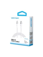 Kabel USB-C na USB-C 2.0 PD 3.1 Vention 5A 240W 2m bílý