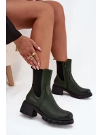 Dámské Boty Na Korku Eko Kůže Tmavě Zelené Kyra Dámské Boty Na Korku Eko Kůže Tmavě Zelené Kyra