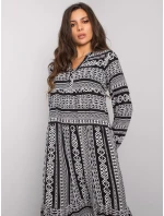 Šaty D73771M30225A3EN černobílé