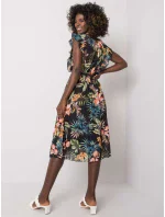 Šaty DHJ SK 13198.27 černá a zelená