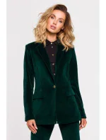 M643 Sametové sako s jedním knoflíkem - zelené M643 Sametové sako s jedním knoflíkem - zelené