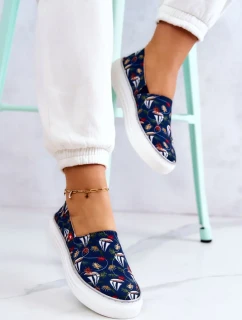 Dámské Slip On s paměťovou pěnou Big Star - tmavě modrá