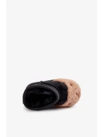 Zateplené Dětské Kotníkové Sněhule Lamy Černé Esandira