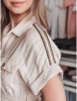 SUNNI LOVE béžové lněné maxi šaty FashionStreet EY2607