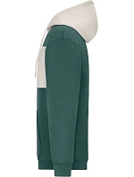 Daiber 8051 Mikina s kapucí "Colour-Block" z bio bavlny 02.8051 smoky green/sandstone