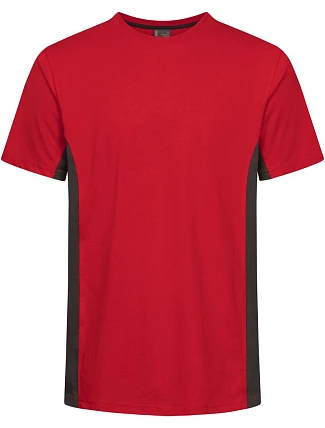Promodoro 3590 Unisex kontrastní pracovní tričko - EXCD 40.3590 fire red/charcoal