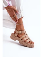 Dámské římské sandály béžové Rosarose