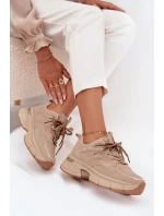 Dámské sportovní tenisky s dvojitým šněrováním béžové Annelie Dámské sportovní tenisky s dvojitým šněrováním béžové Annelie