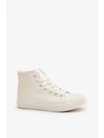 Dámské Zateplené Tenisky z Eko Kůže Bílé Big Star