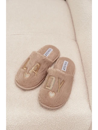 Dámské pantofle s kožíškem LADY Vinceza – béžové Dámské pantofle s kožíškem LADY Vinceza – béžové