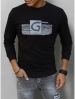 Pánská mikina s potiskem černá FashionStreet BX5369