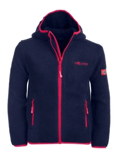 Trollkids Dívčí fleecová bunda Mandal s kapucí pro dívky tmavě modrá (358-114)