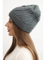 Dámská zimní čepice z vlny K441 grafitová