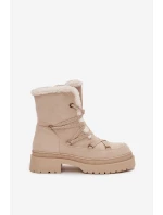 Dámské sněhule s kožíškem Béžové Irmara