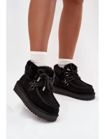 Dámské sněhule D.Franklin z přírodního semiše – černé