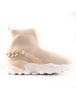 Zajímavé tenisky dámské hnědé bez podpatku Zajímavé tenisky dámské hnědé bez podpatku