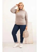 Dámský viskózový svetr Plus Size s klasickým střihem golf fango