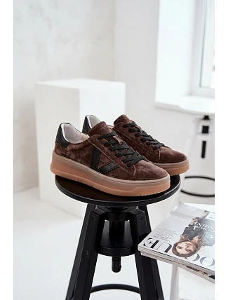 Dámské tenisky Vinceza 79597 na platformě hnědé