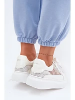 Kožené Dámské Tenisky S Dekorací GOE TT2N4010 Bílé