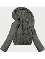 Krátká zelená dámská bunda s kapucí S'West (B8246-11)