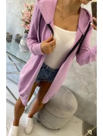 Šaty s kapucí, mikina fialová