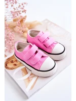 Dětské tenisky na suchý zip růžove Bernie