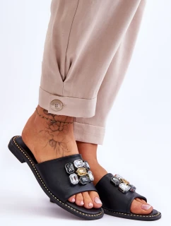 Dámské sandály s kamínky S.Barski KV-2775-31 Černá