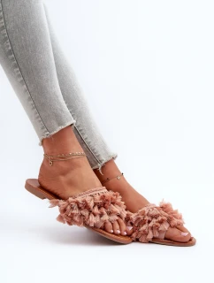 Ploché Dámské Žabky S Trosovémi Špinavě Růžové Rialle