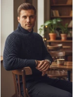 Pánský černý svetr FashionStreet WX2253