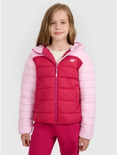 Dívčí péřová bunda se syntetickou výplní 4F 4FJRAW25TDJAF0771-54S