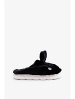 Futrzane Pantofle S Motivem Králíčka Černé Natasha Futrzane Pantofle S Motivem Králíčka Černé Natasha