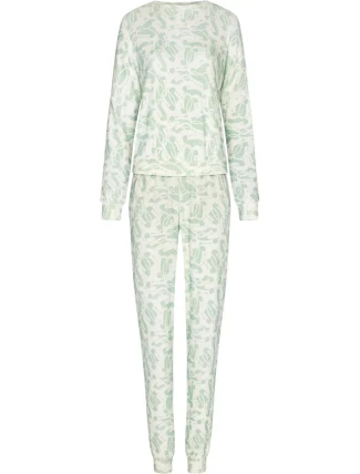 Dámské pyžamo 88232-800-2 zelenobílé - Pastunette Dámské pyžamo 88232-800-2 zelenobílé - Pastunette