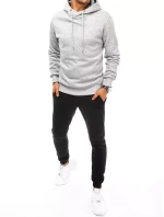 Pánská šedočerná tepláková souprava FashionStreet AX0670