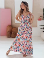 FLOWMISS bílé květinové maxi šaty FashionStreet EY2628