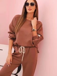 Komplet mikina + kalhoty máslově hnědá