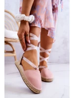 Dámské vázané espadrilky Big Star JJ274864 Růžová Dámské vázané espadrilky Big Star JJ274864 Růžová