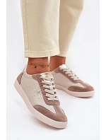 Dámské tenisky z přírodní kůže LR61-7091 Béžové Dámské tenisky z přírodní kůže LR61-7091 Béžové