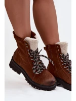 Dámské trapery z eko kůže – camel Bellora