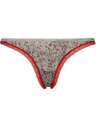 Kalhotky D3447E-DTZ šedočervená - Calvin Klein Kalhotky D3447E-DTZ šedočervená - Calvin Klein