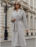 Dámský oversize kabát CAMELLYN dlouhý béžový FashionStreet NY0744