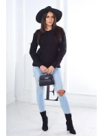 Svetr s pleteninou černý