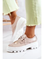 Kožené Boty S Srdce Béžová Curtis