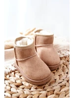 Dětské Teplé Sněhule Semišové béžové Gooby Dětské Teplé Sněhule Semišové béžové Gooby