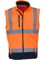 Yoko HV 006 Hi-Vis softshellová vesta 79.V006 hi vis orange/navy