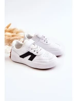 Dětské kožené nízké sportovní boty Černobílá Jessie